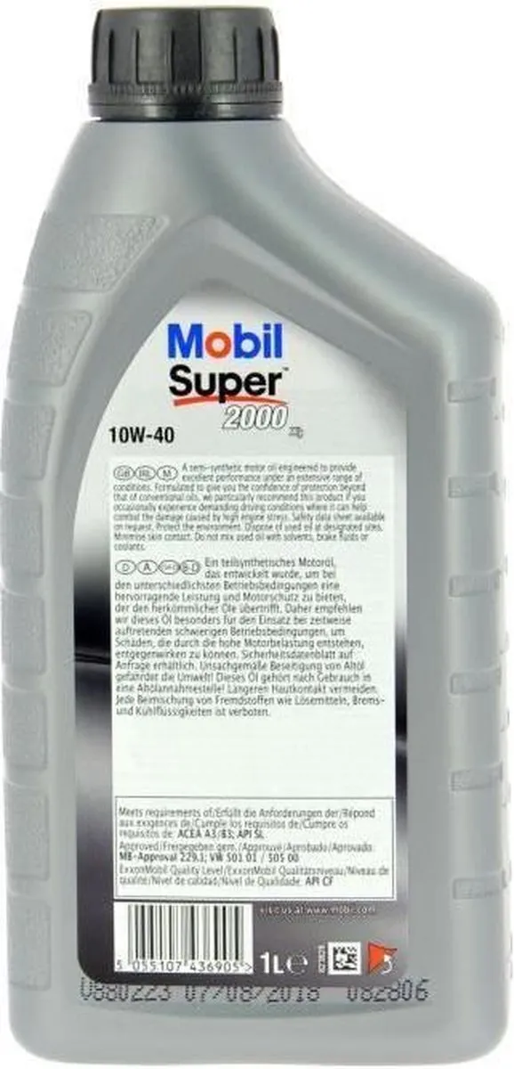 Mobil Super 2000 X1 10W-40 Motorolie 1L