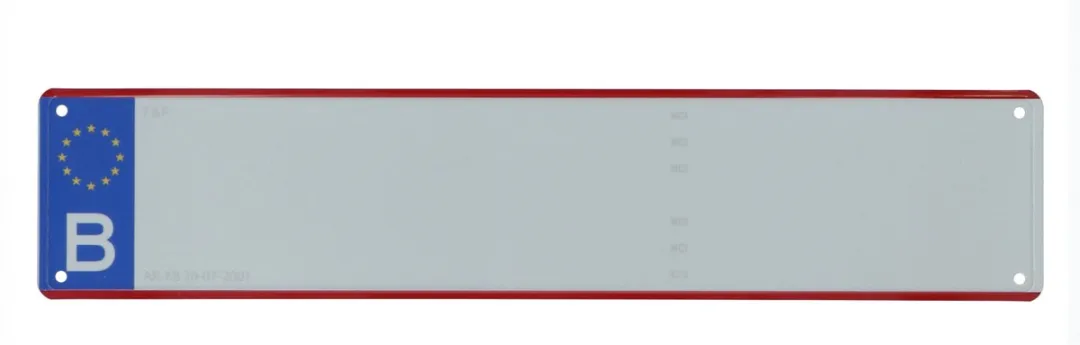 Carpoint Nummerplaat Stickers 52x11cm Aluminium - Rood/Wit