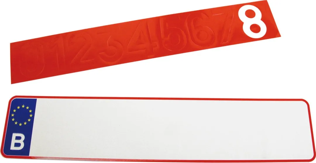 Carpoint Nummerplaat Stickers 52x11cm Aluminium