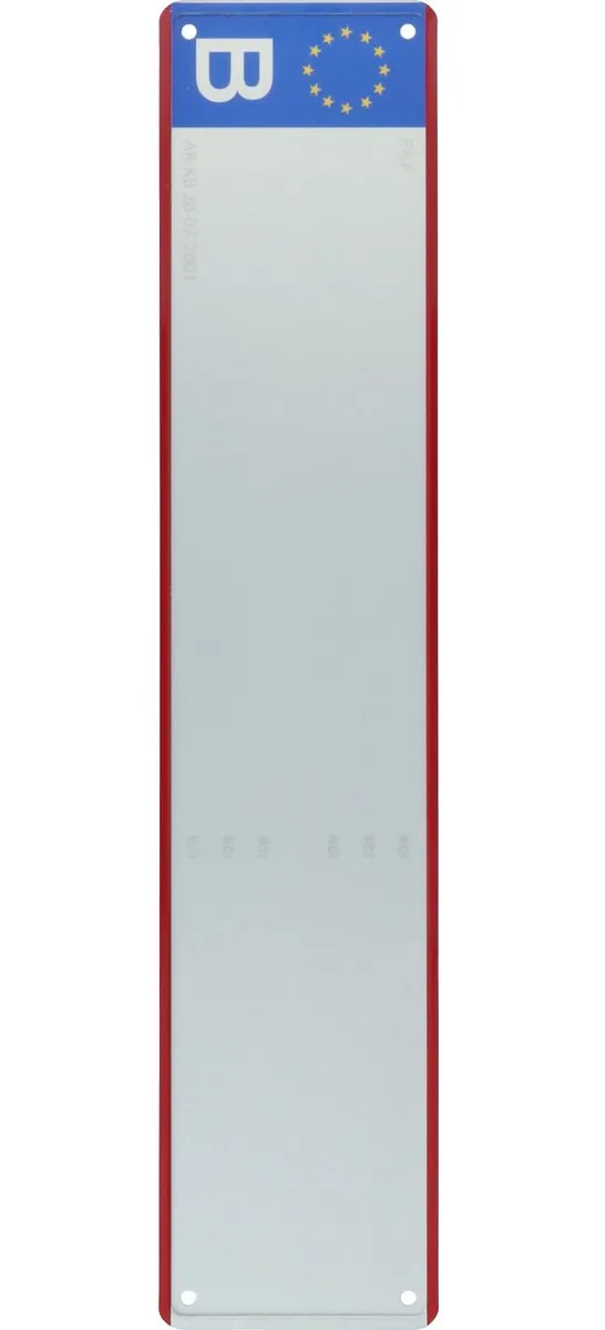 Carpoint Nummerplaat Stickers 52x11cm Aluminium - Rood/Wit