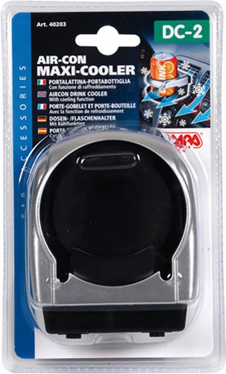 Lampa Maxi Cooler Houder voor Blikjes & Flessen Ø53-67mm - Zwart
