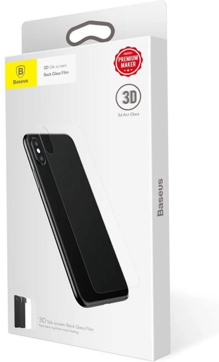 Baseus Tempered Glass iPhone X Beschermhoes