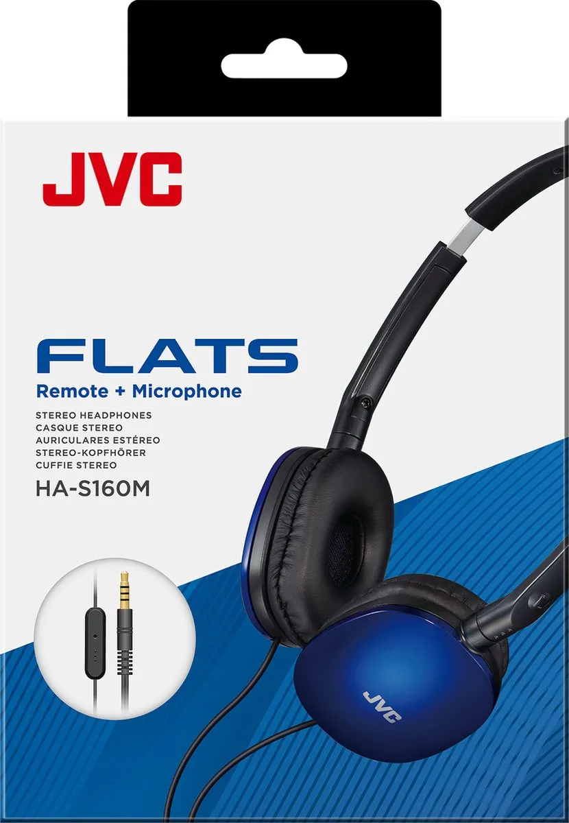 JVC HA-S160M On-Ear Hoofdtelefoon - Blauw - afbeelding 6 van 6