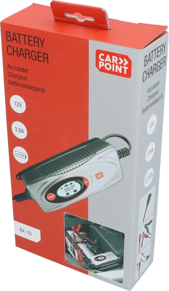 Carpoint BX-1D Acculader 12V - 3.8A - Volautomatisch