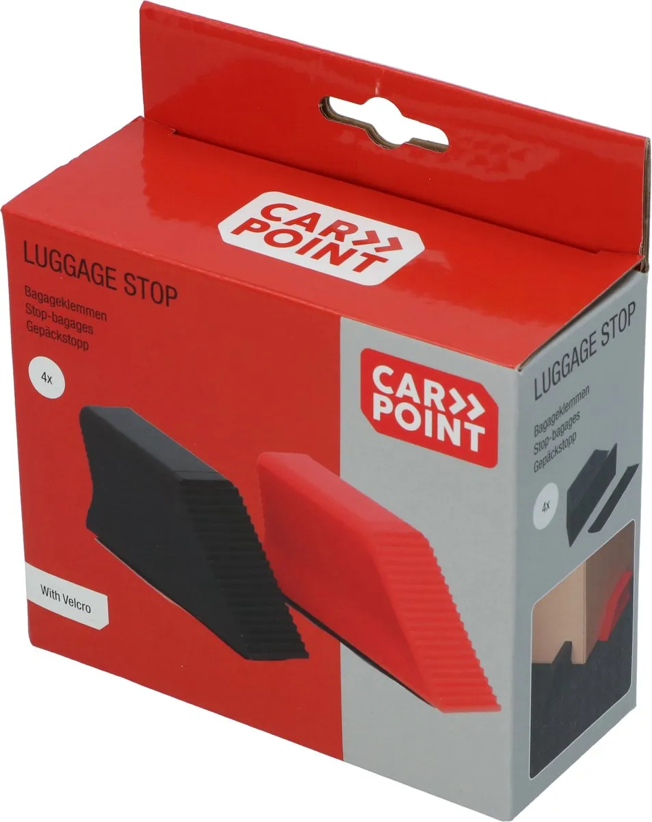 Carpoint Bagageklemmen - 4 Stuks Zwart