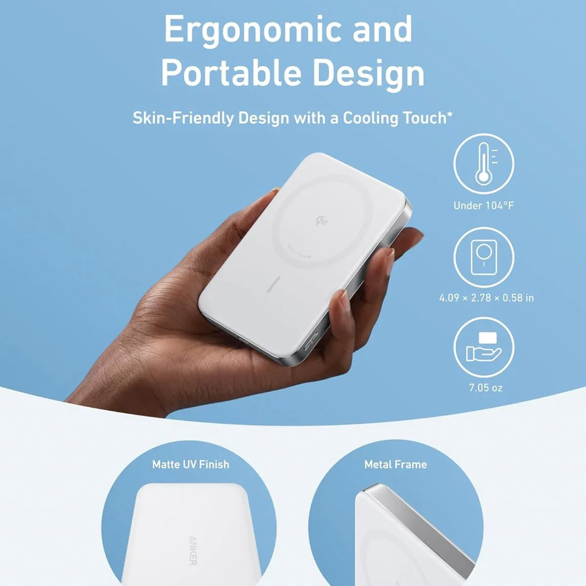 Anker MagGo Powerbank A1664H11 - 10000mAh 15W Qi2 - Wit
