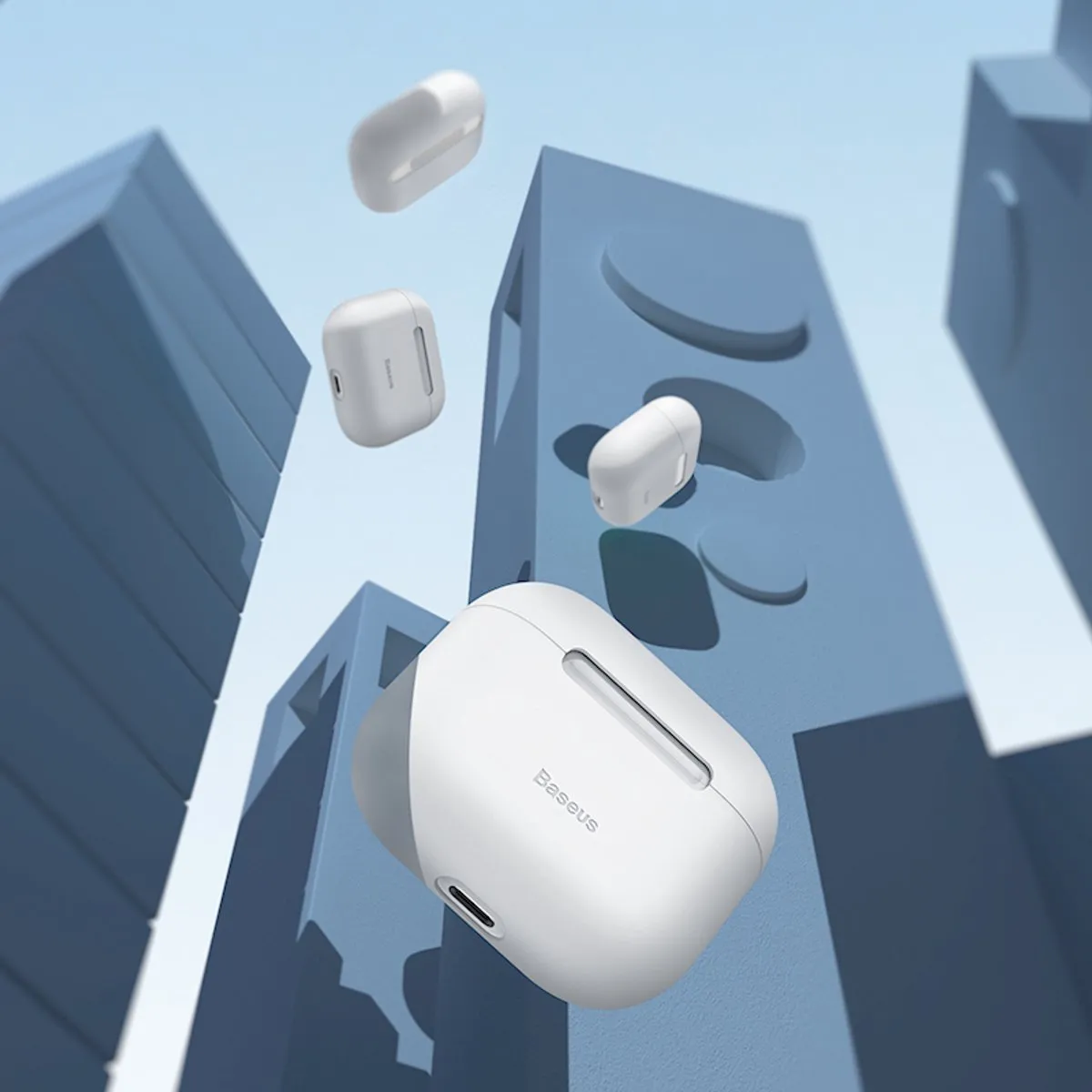 Baseus Hoesje AirPods 3 Siliconen WIAPPOD-CBZ02 - Wit