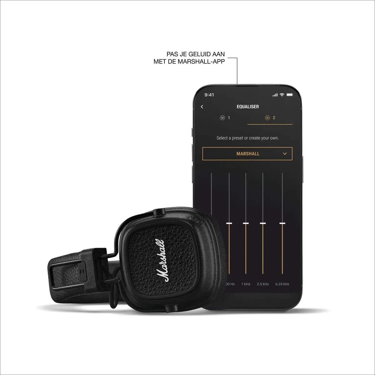 Marshall Major V 00226379 On-Ear Bluetooth Koptelefoon - Zwart