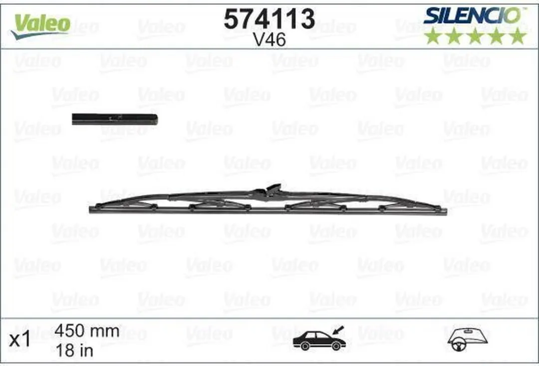 Valeo Silencio V46 Ruitenwisser 45cm
