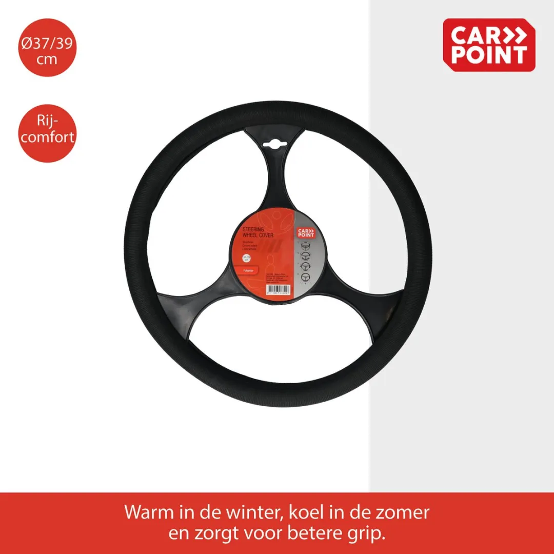 Carpoint Stuurhoes Auto - Suèdine Zwart - 37-39cm