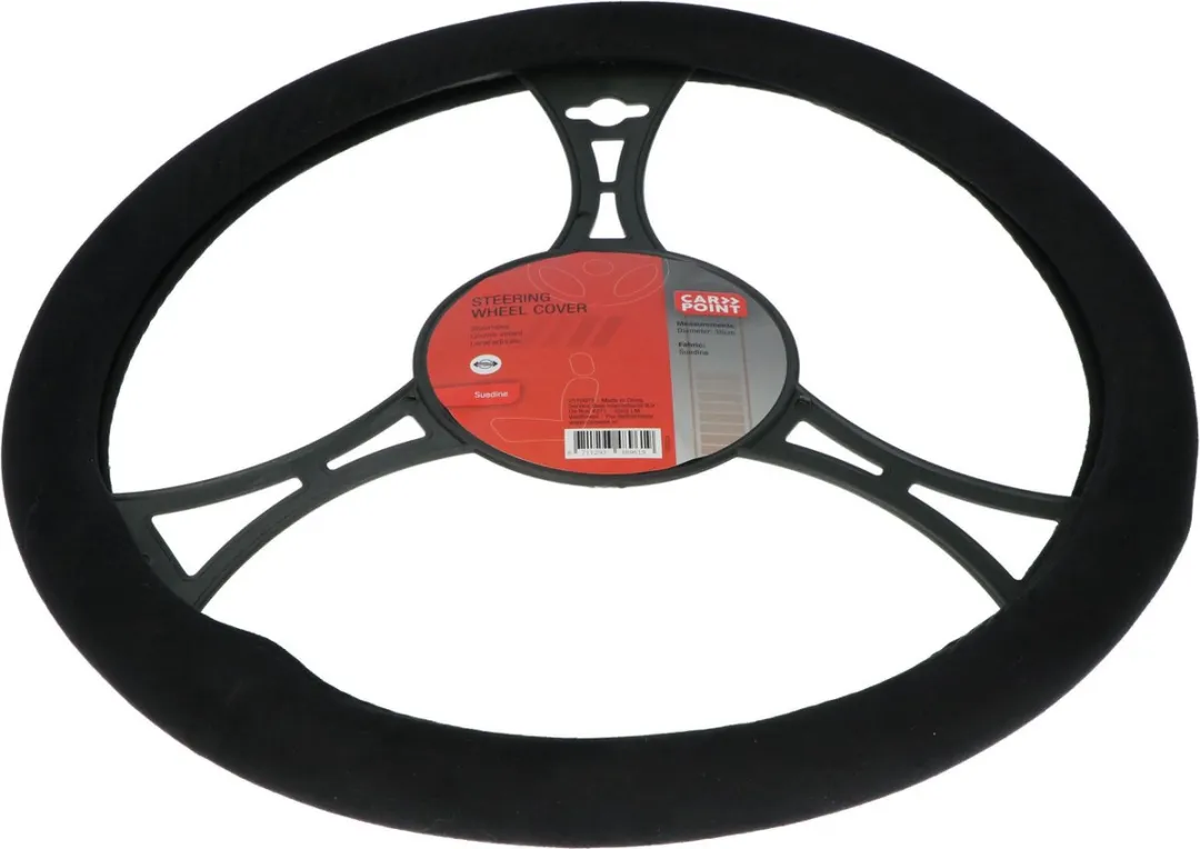 Carpoint Stuurhoes Auto - Suèdine Zwart - 37-39cm