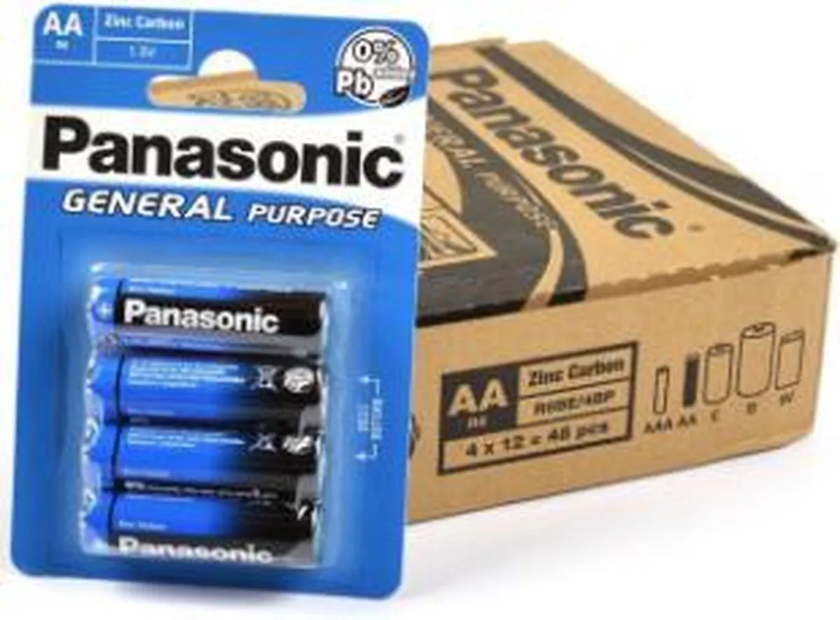 Panasonic AA R6BE Batterijen