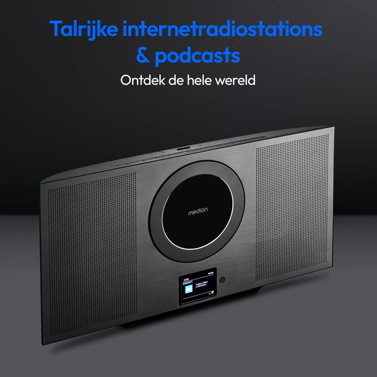 Medion MD88358 Stereo Systeem - DAB+ Spotify Connect - Titanium