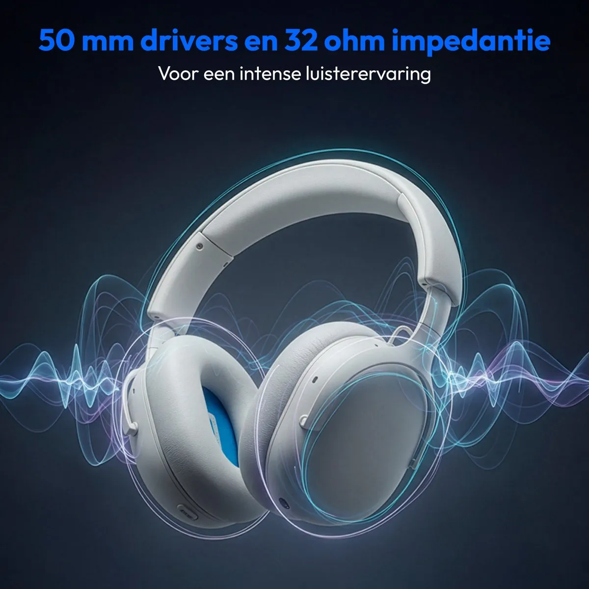 Medion HX-1 Plus Over-Ear Koptelefoon - Draadloos - IPX4 - Wit