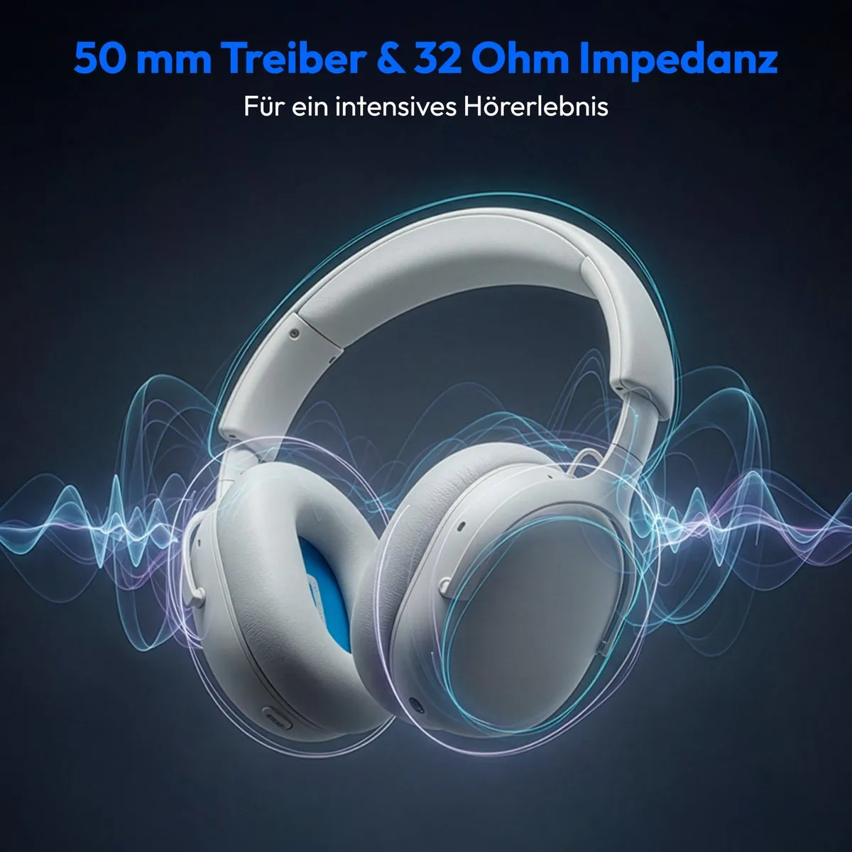 Medion HX-1 Plus Over-Ear Koptelefoon - Draadloos - IPX4 - Wit