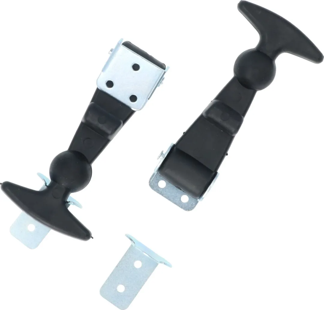 Carpoint Motorkaphakenset 12cm - 2 Stuks - Zwart