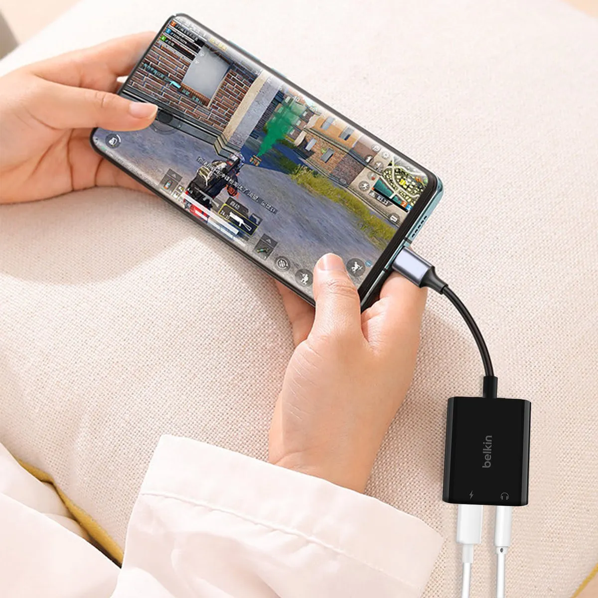 Belkin NPA004BTBK USB-C naar 3,5mm Audio Adapter - 60W - Zwart