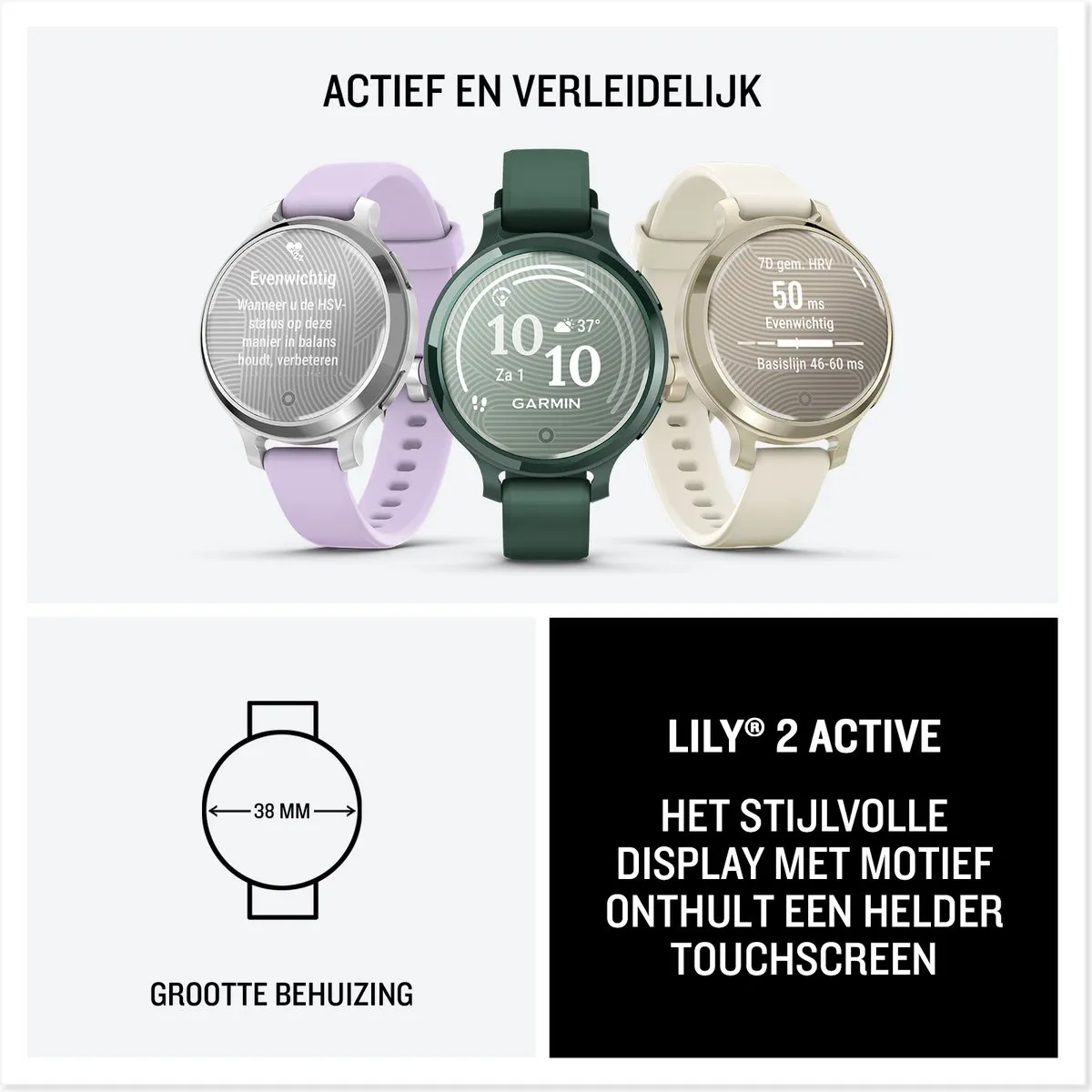 Garmin Lily 2 Active Smartwatch 35mm - Jasper Green