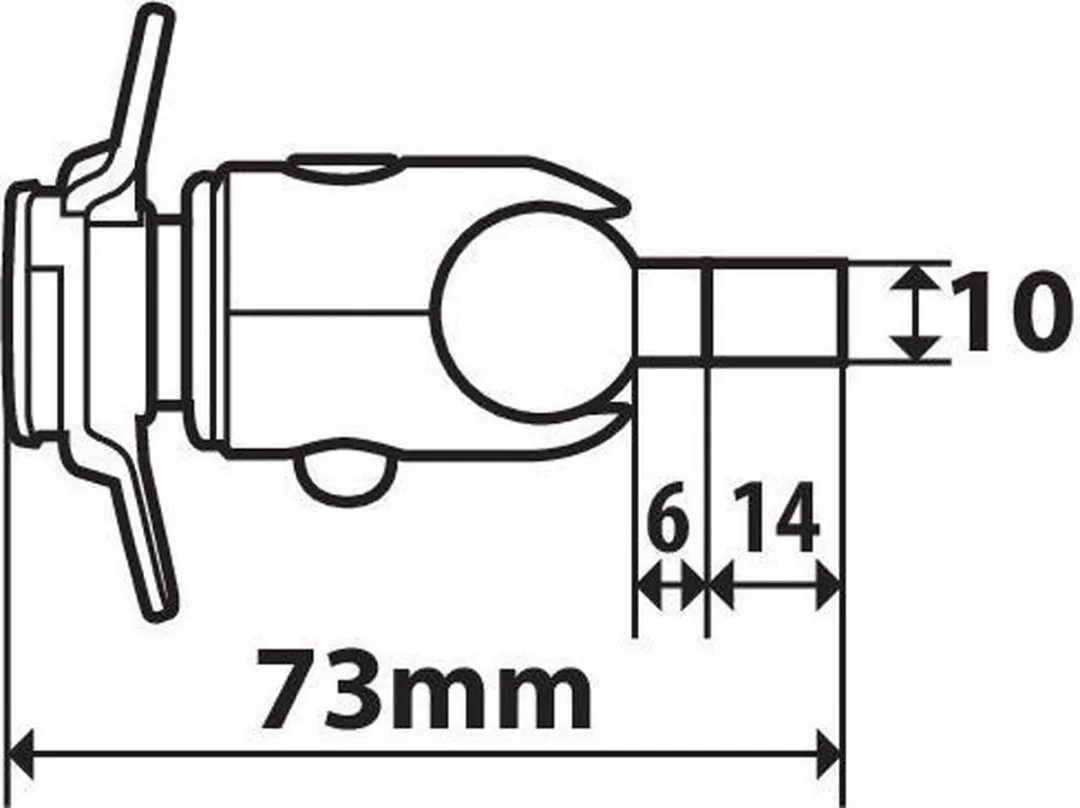 Optiline Opti-Screw Duo Lock M6 - Universeel Bevestiging 7.2 Inch - Zwart