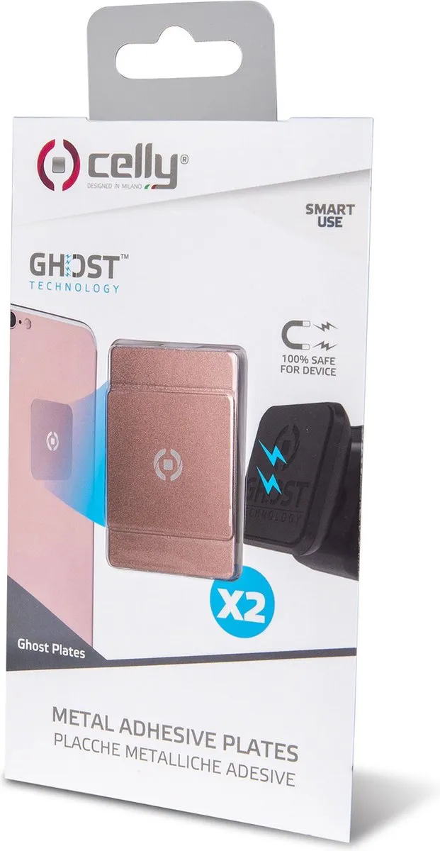 Celly GhostPlate GHOSTPLATERG Magneetplaat - 2 Stuks Roze