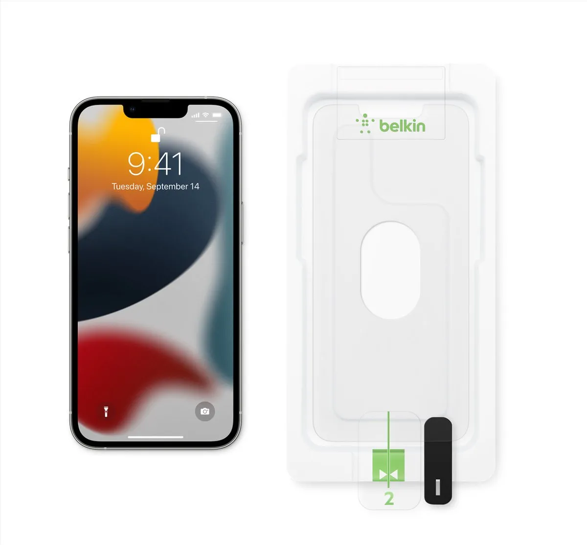 Belkin ScreenForce UltraGlass Antimicrobieel iPhone 13/13 Pro