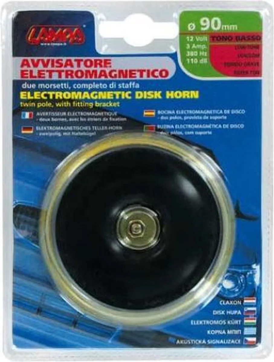 Lampa Schijfclaxon 12V - 335Hz 105dB - Zwart