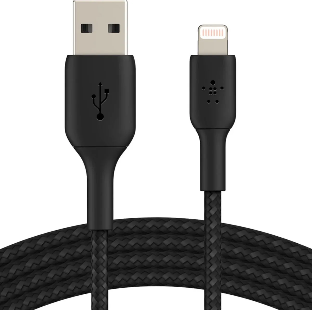 Belkin Braided iPhone Lightning USB Kabel 3m - Zwart