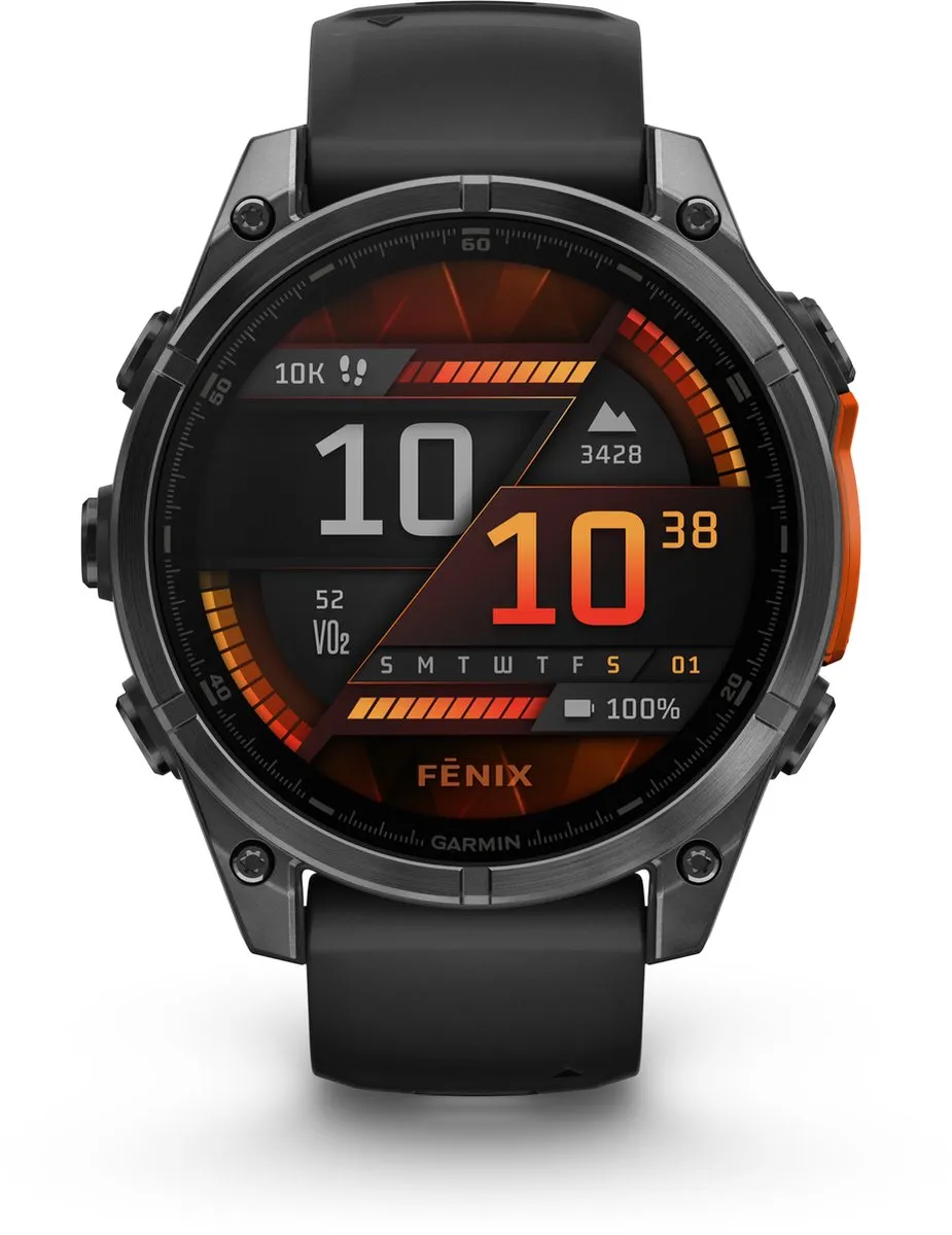 Garmin Fenix 8 47mm Multisport Smartwatch - AMOLED - Donkergrijs/Zwart