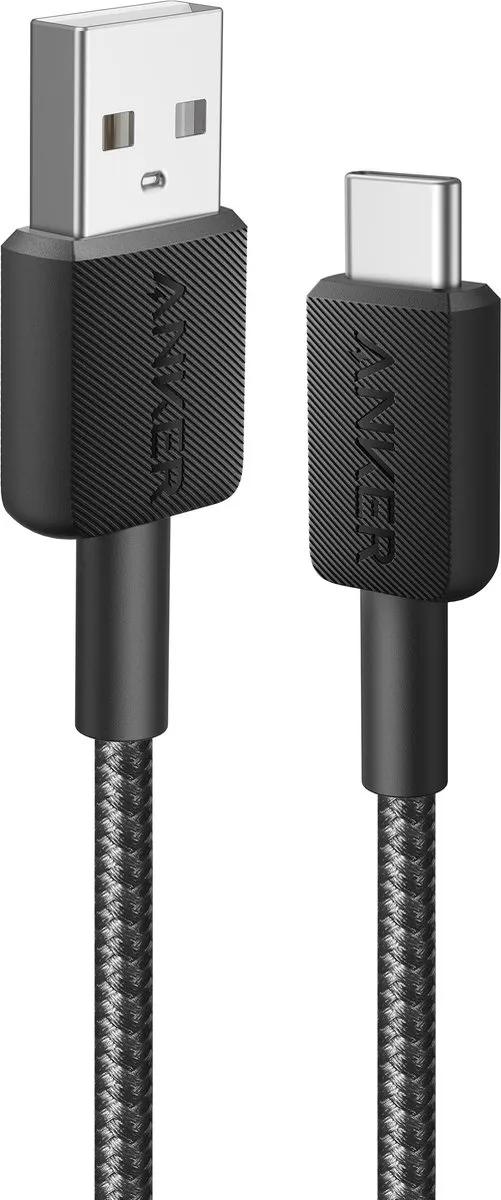 Anker 322 USB-A naar USB-C Kabel A81H5G11 - 0.9m - Zwart
