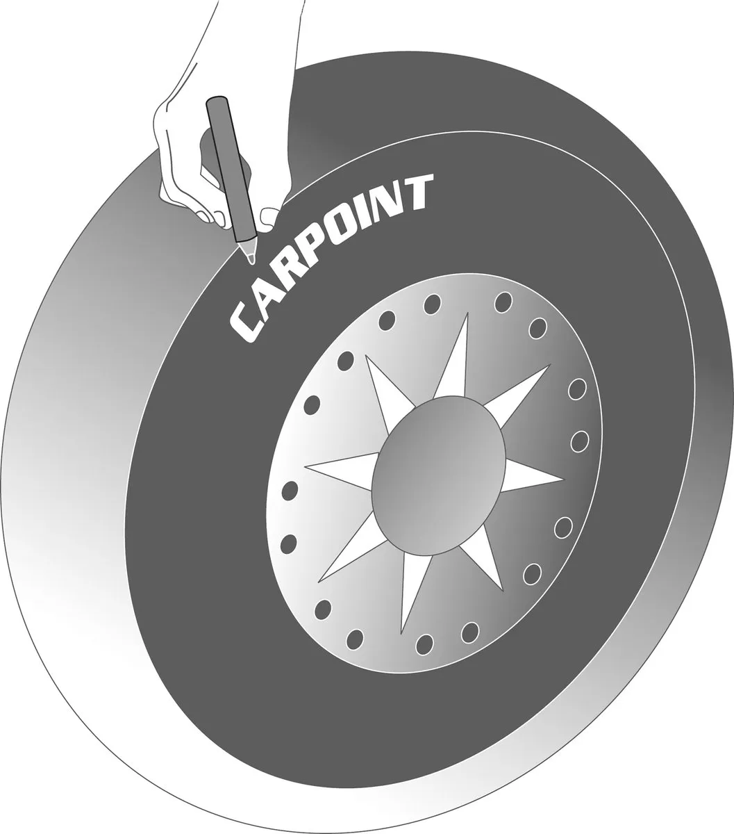 Carpoint Bandenstift Wit