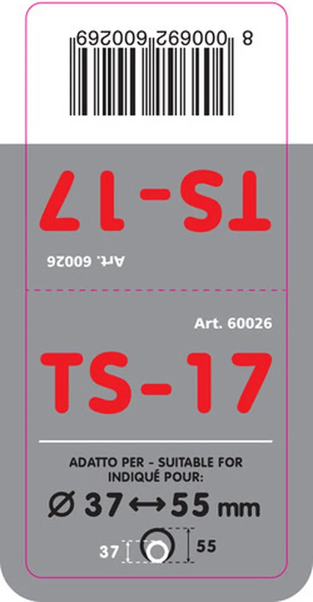 Lampa TS-17 S RVS Uitlaatpijp 37mm - Zilver
