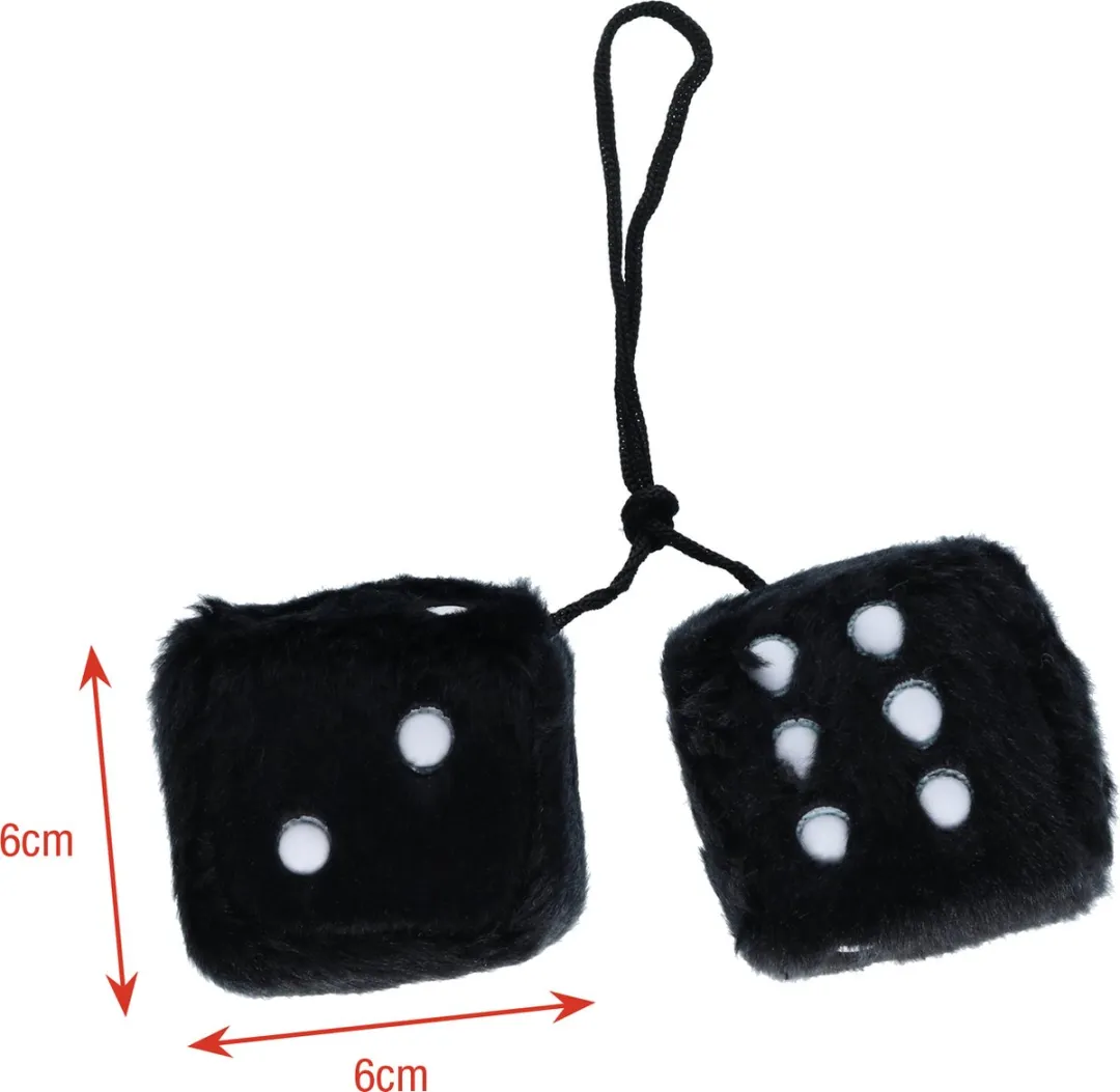 Carpoint Spiegeldecoratie Zwarte Dobbelsteen - Auto Decoratie Interieur Accessoires