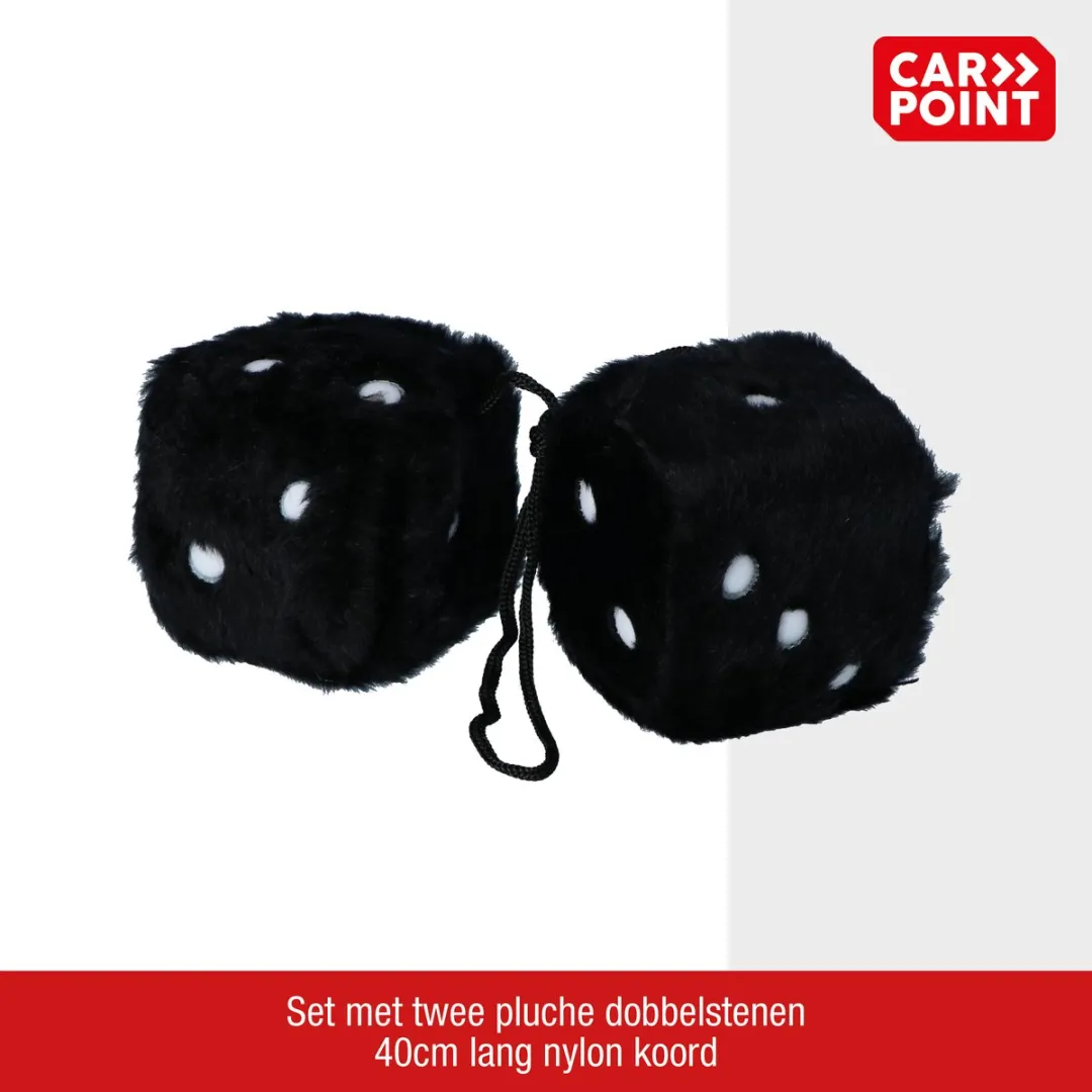 Carpoint Spiegeldecoratie Zwarte Dobbelsteen - Auto Decoratie Interieur Accessoires