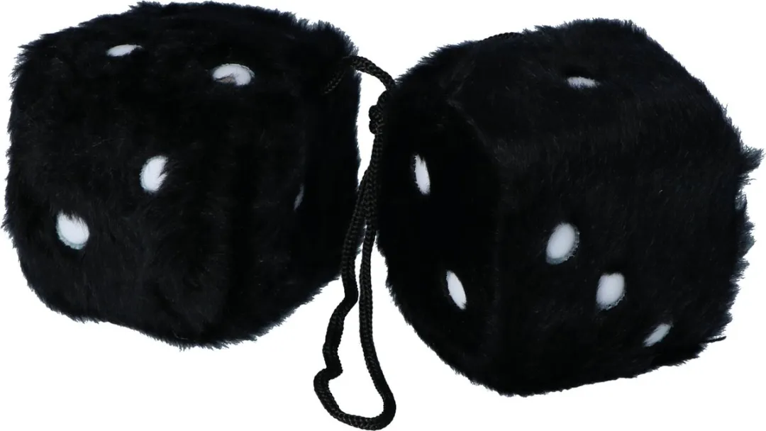 Carpoint Spiegeldecoratie Zwarte Dobbelsteen - Auto Decoratie Interieur Accessoires