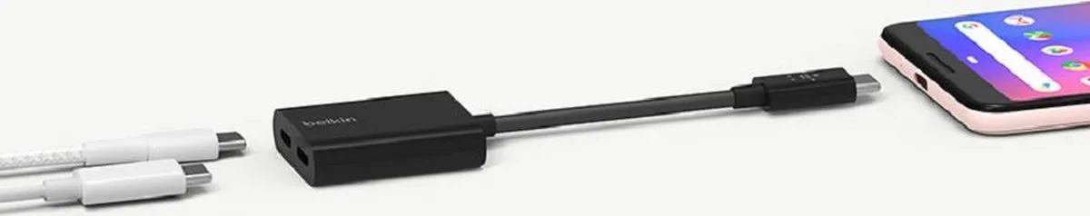 Belkin F7U081btBLK USB-C Audio/Oplaadadapter 60W - Zwart