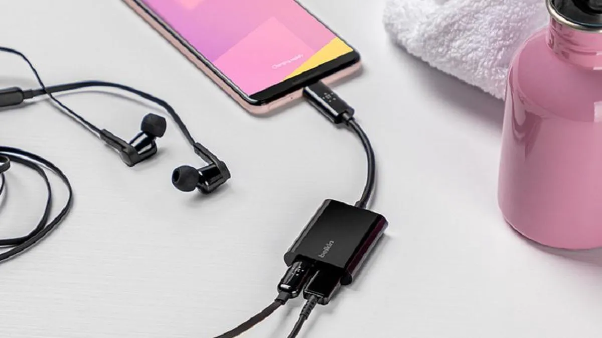 Belkin F7U081btBLK USB-C Audio/Oplaadadapter 60W - Zwart - afbeelding 6 van 6
