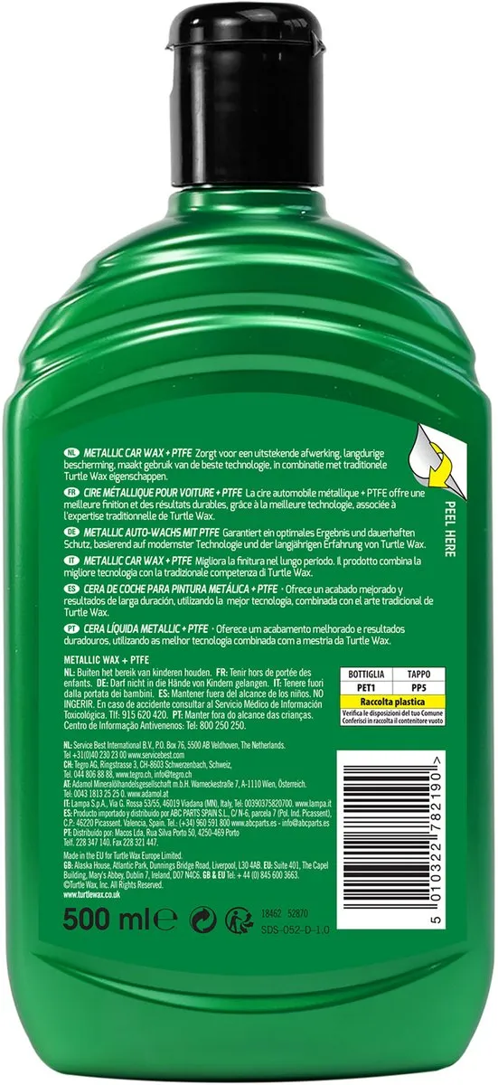 Turtle Wax Metallic Wax+PTFE 500ml