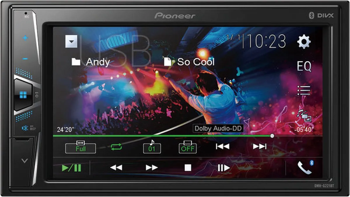 Pioneer DMH-G221BT - Autoradio Dubbeldin - BT - Inclusief Afstandsbediening