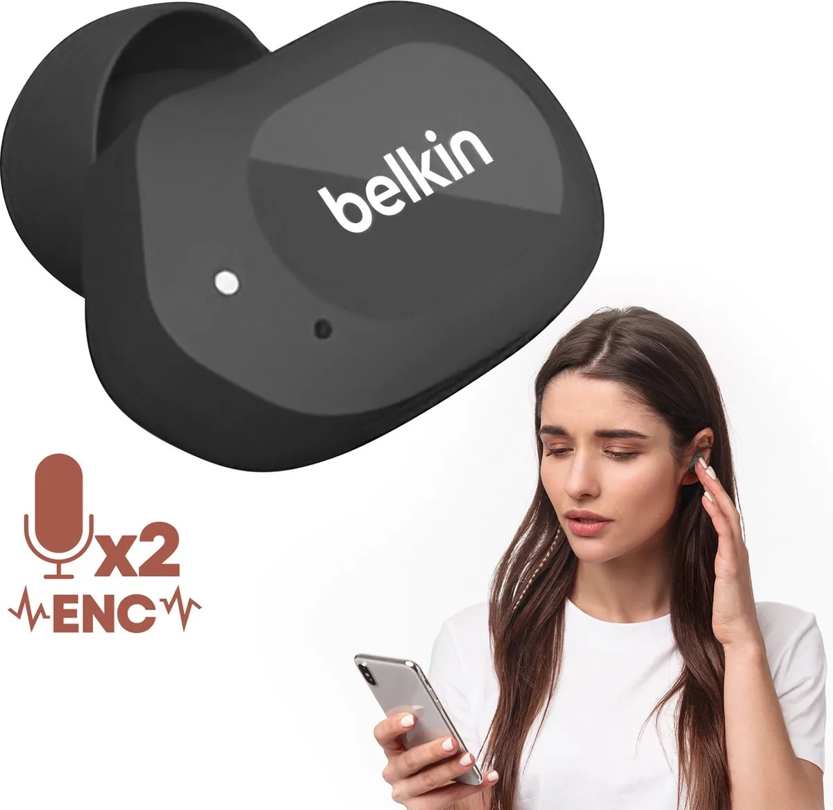 Belkin SOUNDFORM Play AUC005btBK Oordopjes - Zwart