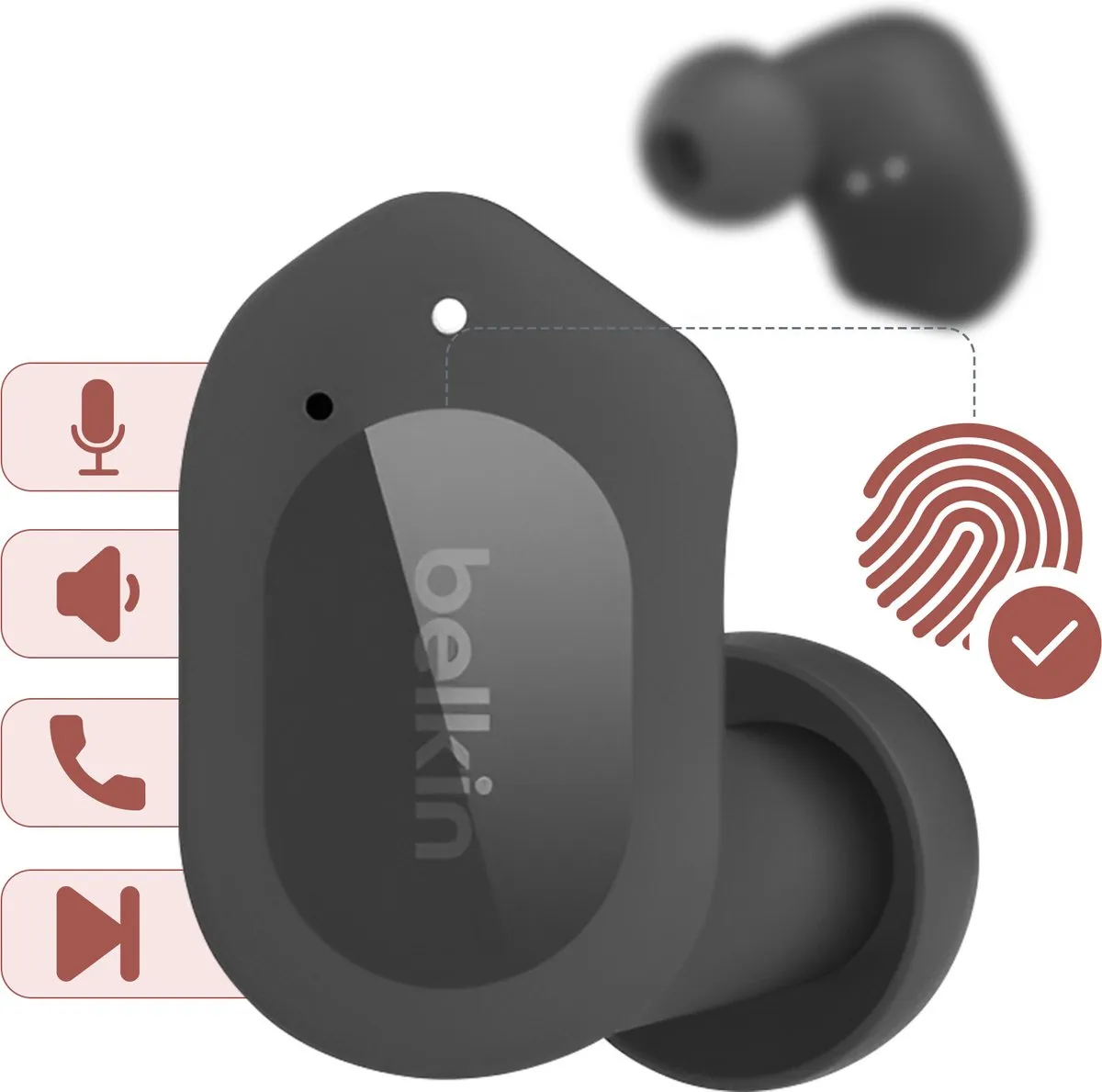 Belkin SOUNDFORM Play AUC005btBK Oordopjes - Zwart