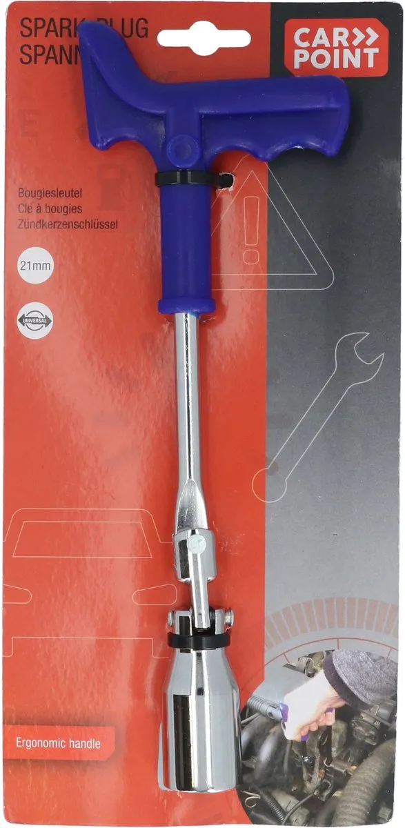 Carpoint Bougiesleutel T-Grip 21mm - Blauw
