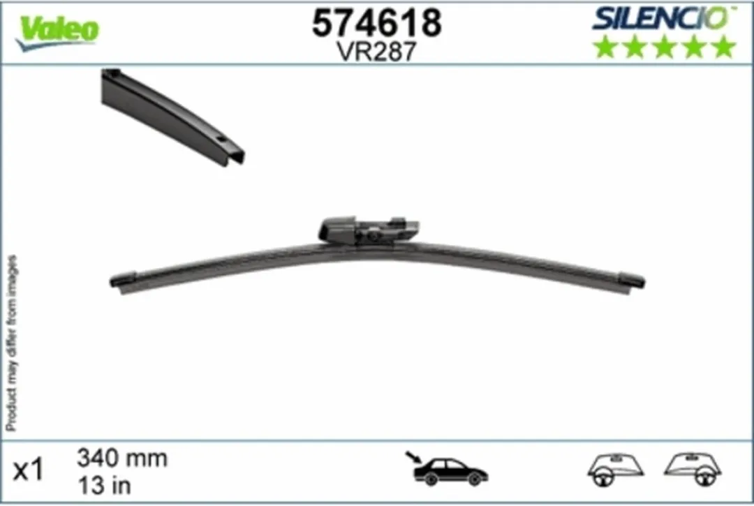 Valeo Flatblade Wisser - Zwart