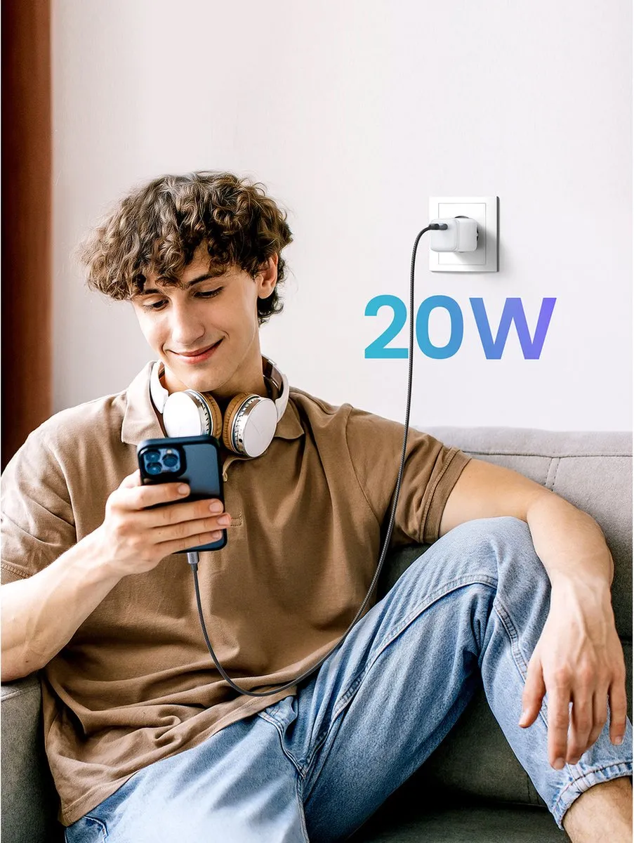 Ugreen Nexode Mini CD318 GaN USB-C Lader 20W - Wit