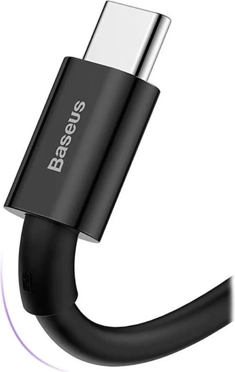 Baseus Superior Series USB-A naar USB-C Kabel 66W 2m - Zwart