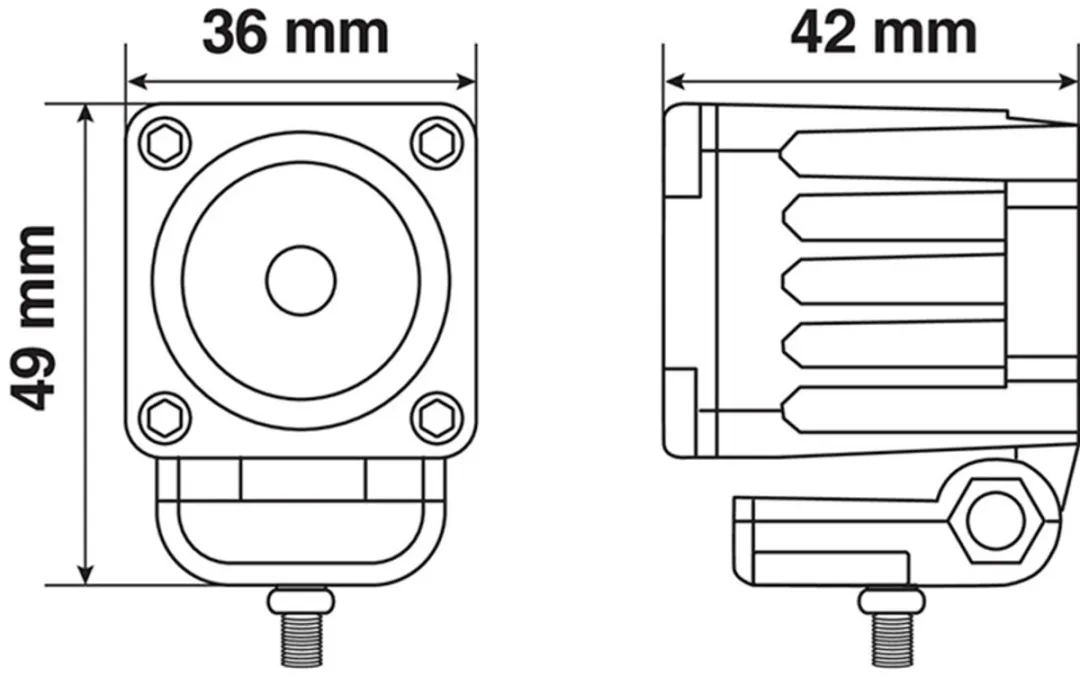 Lampa Motor Werklamp WL-19 - 9V-32V Wit