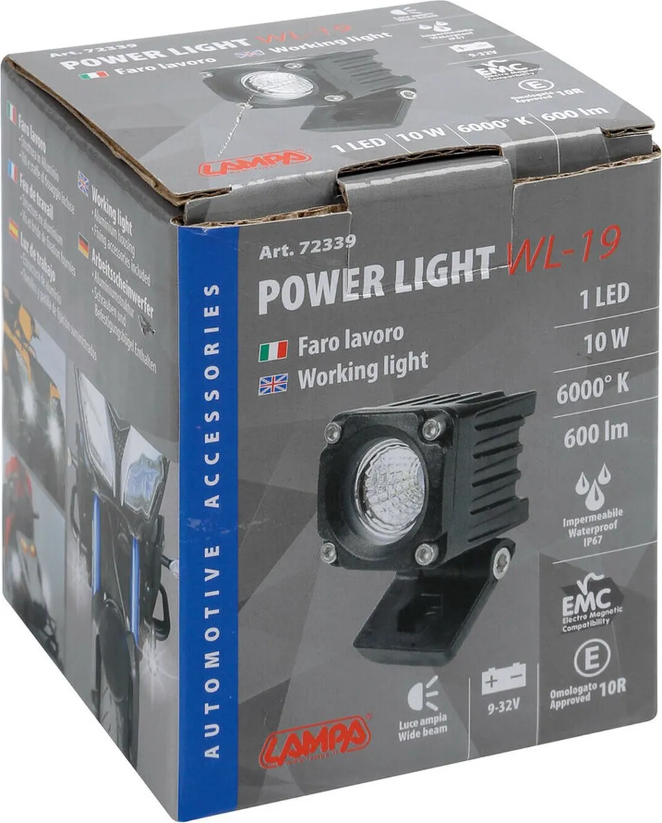 Lampa Motor Werklamp WL-19 - 9V-32V Wit