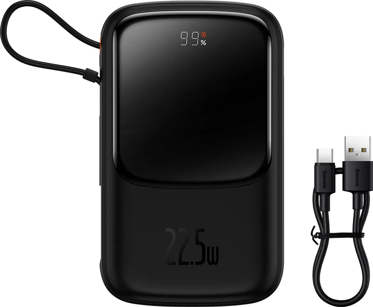 Baseus Powerbank 20000mAh 22.5W - 3x USB - Zwart