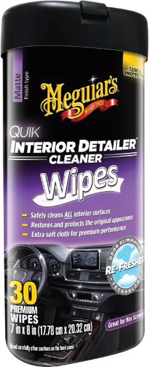 Meguiar's Quik Interior Detailer Wipes - 30 Stuks