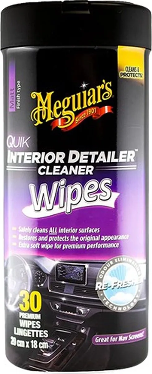 Meguiar's Quik Interior Detailer Wipes - 30 Stuks