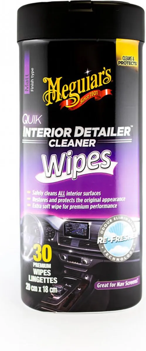 Meguiar's Quik Interior Detailer Wipes - 30 Stuks